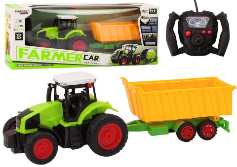 Traktor Z Przyczepą Zdalnie Sterowany RC 1:16 Pilot Zielony QL90268 Traktor Z Przyczepą Zdalnie Sterowany RC 1:16 Pilot Zielony QL90268