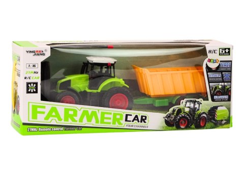 Traktor Z Przyczepą Zdalnie Sterowany RC 1:16 Pilot Zielony QL90268 Traktor Z Przyczepą Zdalnie Sterowany RC 1:16 Pilot Zielony QL90268