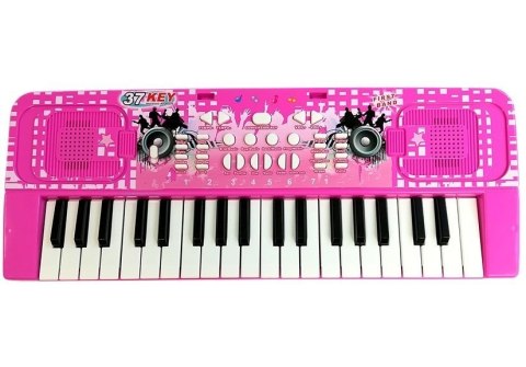 Keyboard Pianino Organy Dla Dzieci 37 Klawiszy z Mikrofonem Różowy Keyboard Pianino Organy Dla Dzieci 37 Klawiszy z Mikrofonem Różowy