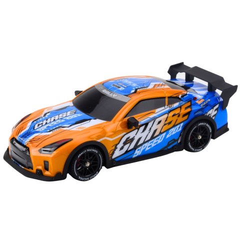 Auto Sportowe Zdalnie Sterowane RC Podświetlana Karoseria Drift Pomarańczowe