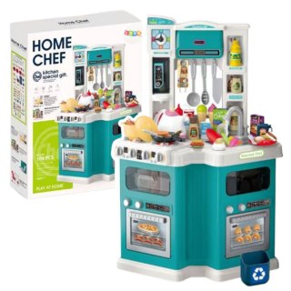 Duża Kuchnia Dla Dzieci Home Chef Dźwięki Gotowania Akcesoria 109 el.