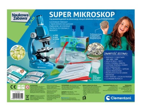 Zestaw Naukowa Zabawa Super Mikroskop Clementoni 50755