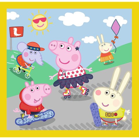 Puzzle - 3w1 (20, 36, 50) - Wesoły dzień Peppy - Świnka Peppa - Trefl 34849