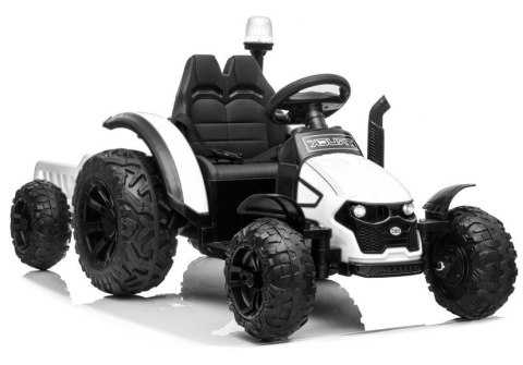 Traktor na akumulator z Przyczepą HZB-200 Biały Traktor na akumulator z Przyczepą HZB-200 Biały
