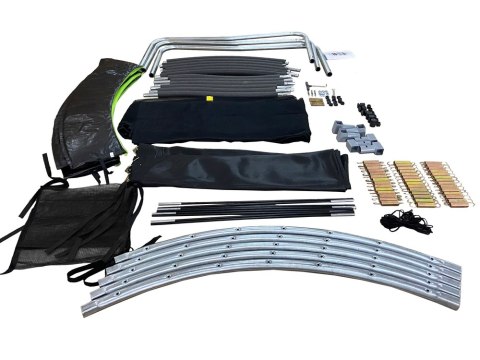 Trampolina LEAN Sport Max 12ft Czarno-Zielona Trampolina LEAN Sport Max 12ft Czarno-Zielona