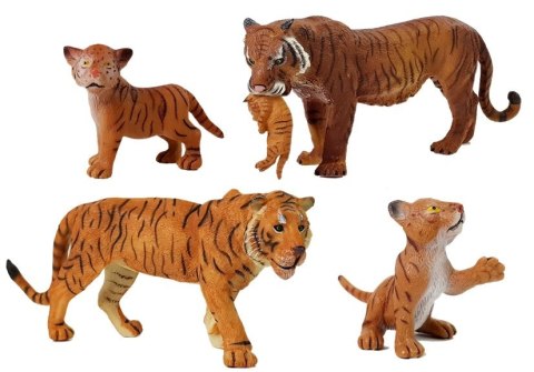 Zestaw Figurek Zwierzęta Safari Słoń Słonica Słoniątko Tygrys Zestaw Figurek Zwierzęta Safari Słoń Słonica Słoniątko Tygrys
