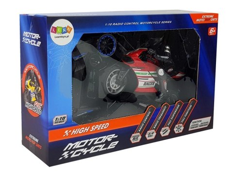 Motor Sportowy Ścigacz Zdalnie Sterowany 2.4G Zasięg 35 m Czerwony Motor Sportowy Ścigacz Zdalnie Sterowany 2.4G Zasięg 35 m Czerwony