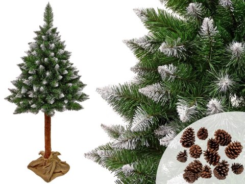 Choinka Sosna Diamentowa 3D na Pniu 180cm Śnieg Brokat Choinka Sosna Diamentowa 3D na Pniu 180cm Śnieg Brokat