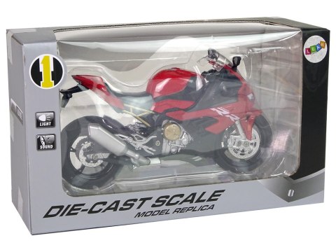 Motocykl Model BMW S1000RR Czerwony Dźwięki Światła Motocykl Model BMW S1000RR Czerwony Dźwięki Światła