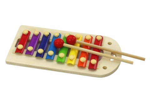 Dinozaur Wbijak Cymbałki 2w1 Drewniany Czerwony Dinozaur Wbijak Cymbałki 2w1 Drewniany Czerwony