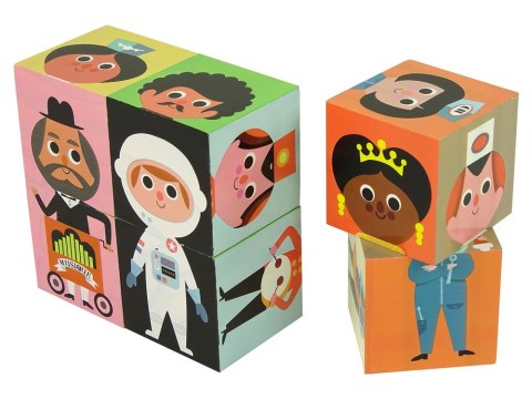 Drewniane Klocki Ułóż Postacie 6 Części Puzzle Kolorowe Drewniane Klocki Ułóż Postacie 6 Części Puzzle Kolorowe