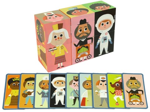 Drewniane Klocki Ułóż Postacie 6 Części Puzzle Kolorowe Drewniane Klocki Ułóż Postacie 6 Części Puzzle Kolorowe